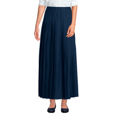 Girls Solid Pleated Skirt Ankle Length