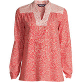 Women's Tall Cotton Poplin Peasant Shirt