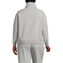 Women's Plus Size Relaxed Serious Sweats Long Sleeve 1/2 Zip Sweatshirt