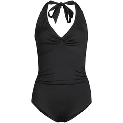 Women's Plus Size Knot Twist Halter One Piece