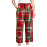 Women's Plus Size Flannel Wide Leg Sleep Pants