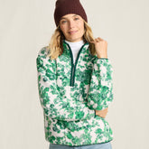 Women's Print Half Zip Cozy Sherpa Fleece Pullover