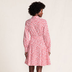 Women's Poplin Button Front Dress with Godets