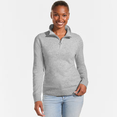 Women's Cashmere Quarter Zip Sweater