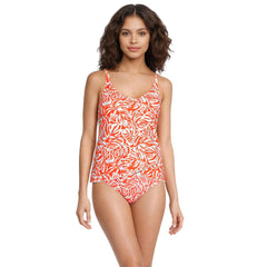 Women's Long Torso Tulip Hem Tankini Top