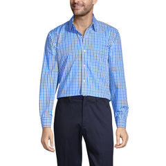 Men's Tailored Fit Straight Collar Patterned Broadcloth Shirt