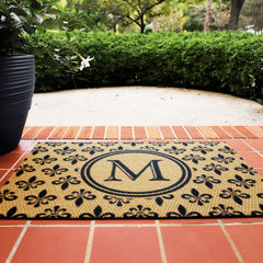 Matterly Neighburly Monogrammed Doormat Fleur Field