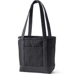 Medium Solid Color 5 Pocket Open Top Long Handle Canvas Tote Bag