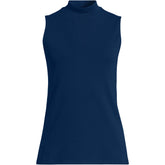 Women's Plus Size Sleeveless Polished Essentials Mock Neck Top