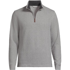 Men's Big Bedford Rib Casual Quarter Zip Pullover Sweater