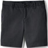 Girls Slim Plain Front Blend Chino Shorts
