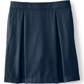 Girls Solid Pleated Skort Top of Knee