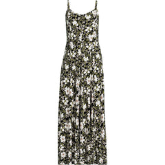Women's Plus Size Silky Knit Godet Maxi Dress