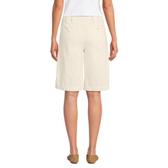 Women's Lightweight Denim Mid Rise Pleated 12" Slouchy Shorts