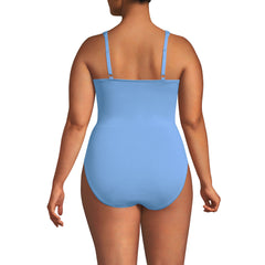 Women's Plus Size Sweetheart Underwire Wrap One Piece Swimsuit