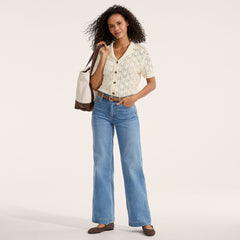 Tall High Rise Wide Leg Denim Jeans