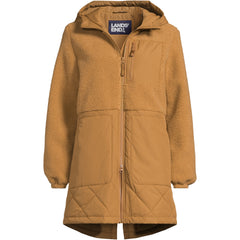 Women's Tall Sherpa Fleece Quilted Mixed Media Parka