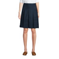 Women's Box Pleat Skirt Above the Knee