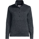 Women's Plus Sweater Fleece Snap Neck Pullover Jacket