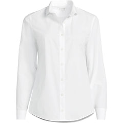 Women's Long Sleeve Peter Pan Collar Broadcloth Shirt
