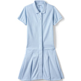 Girls Adaptive Short Sleeve Mesh Polo Dress at the Knee