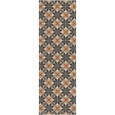 Matterly Skid Resistant Floral Mosaic Floor Mat