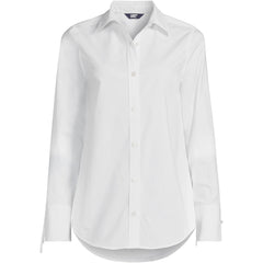 Women's Plus Size Poplin Tie Sleeve Shirt