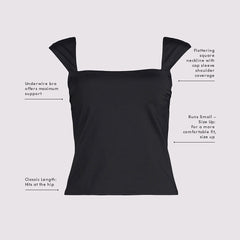 Women's Plus Size DDD-Cup Square Neck Underwire Tankini Top
