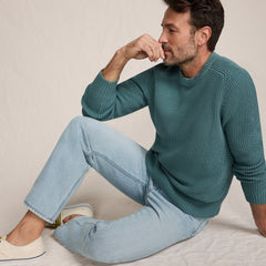 Men's Tall Cotton Drifter Saddle Crewneck Shaker Sweater