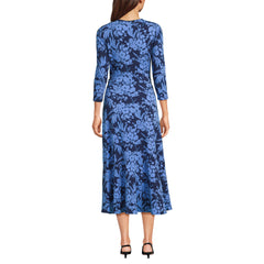 Women's Petite Cotton Modal 3/4 Sleeve Vneck Wrap Dress