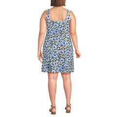Women's Plus Size Silky Knit Mini Shift Dress