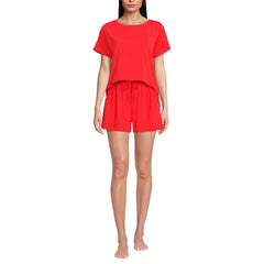 Women's Cooling 2 Piece Pajama Set - Short Sleeve Tee and Shorts