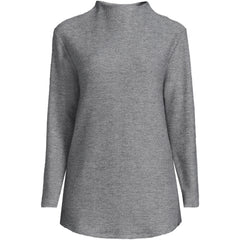 Women's Cable Ottoman Relaxed Long Sleeve Funnel Neck Tunic