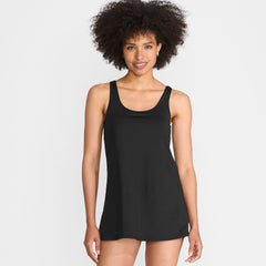 Women's Petite Scoop Neck Mini Swim Dress Swimsuit