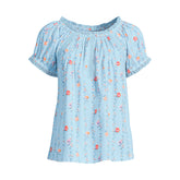 Women's Cotton Voile Pintuck Trim Blouse