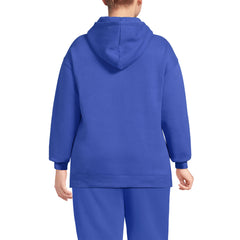 Women's Plus Size Long Sleeve Serious Sweats Hooded Tunic Sweatshirt