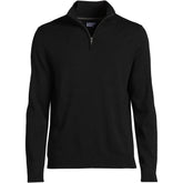 Men's Tall Long Sleeve Fine Gauge Cotton Quarter Zip Sweater