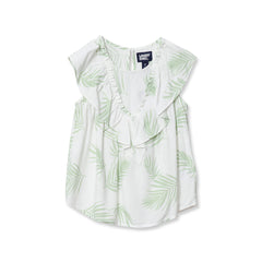 Girls Breezy V-Neck Ruffle Top