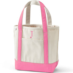 Pre-Monogrammed Letter J Canvas Tote Bag