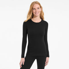 Women's Petite Baselayer Cozy Thermaskin Crewneck Top