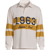 Men's Big and Tall Long Sleeve Rugged Rugby Embroidered Polo
