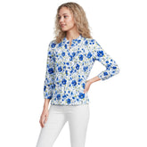 Women's Lightweight Jersey Button Pintuck Top