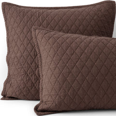 Solid Diamond Double Voile Pillow Sham