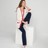 Women's Petite Starfish High Rise Knit Denim Straight Jeans