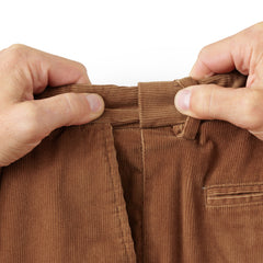 Men's Corduroy Comfort Waist Classic Fit Pleated Front Pant