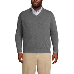 Men's Big Fine Gauge Cashmere V-neck Sweater