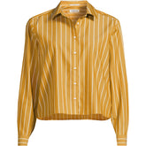 Women's Plus Size No Iron Boxy Cropped Shirt