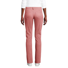 Women's Petite Mid Rise Straight Leg Corduroy Pants