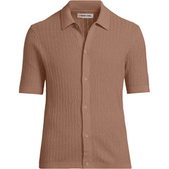 Men's Short Sleeve Lightweight Button Through Polo