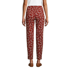 Women's Petite Mid Rise Pull On Chino Ankle Pants